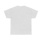 Back view of ash unisex heavy cotton t-shirt with "Be The Game Changer" design
